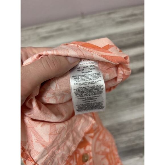 Columbia Shirt Mens Size Small Orange Floral Short Sleeve New Button Down - Picture 9 of 12